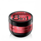 Eveline Keratin Color & Repair 8 in 1 Hair Mask 500ml ايفلين كيراتين ماسك 8 في 1 لإصلاح و تجديد الشعر المصبوغ