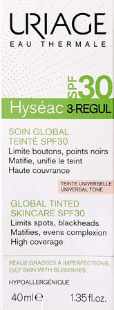 Uriage SPF30 Hyseac 3 Regular Global Tinted Cream 40ml