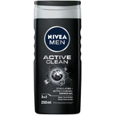 Nivea 3 In 1 Active Clean Shower Gel 250ml