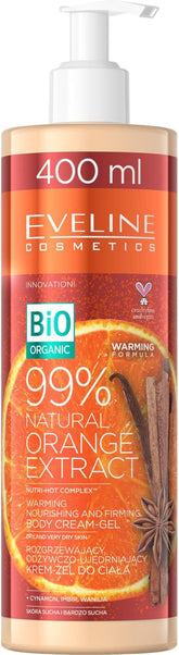 Eveline 99% Natural Orange Extract Warming Body Cream-Gel 400ml