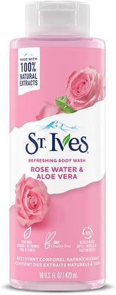 St Ives Rose & Aloe Vera Body Wash 16Oz