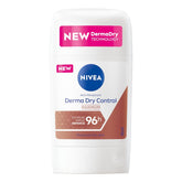 Nivea Deo stick Derma Dry Control, 96H Anti-Perspirant, Extreme Sweat Defense, For a Soft and Supple Feel on the Skin, 50ml