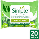 Simple Exfoliating Cleansing Wipes 20'S