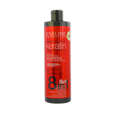 Eveline Hair Clinic Keratin Color & Repair 8 in 1  Micellar Regenerating Shampoo + Colour Protection For Coloured,Dry & Damaged Hair 400ml