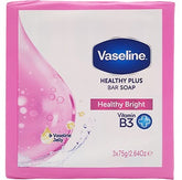 Vaseline Healthy Plus Bar Soap Vitamin B3 (Pack of 3*75g)