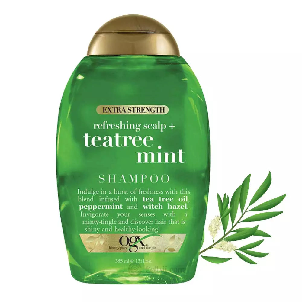 OGX 3 Refreshing Scalp Tea Tree Mint Shampoo 385ml