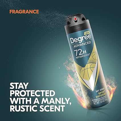 Degree Men 72H Motion Sense Anti Perspirant Dry Body Spray 3.8Oz