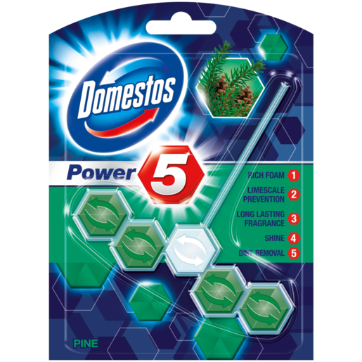 Domestos Power Toilet Block - 55 G (Pine)