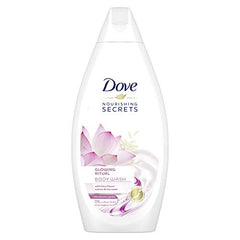 DOVE Care by Nature GLOWING Body Wash, with renew blend technology, Lotus & Rice Water, soap with ¼ moisturising cream, 250ml