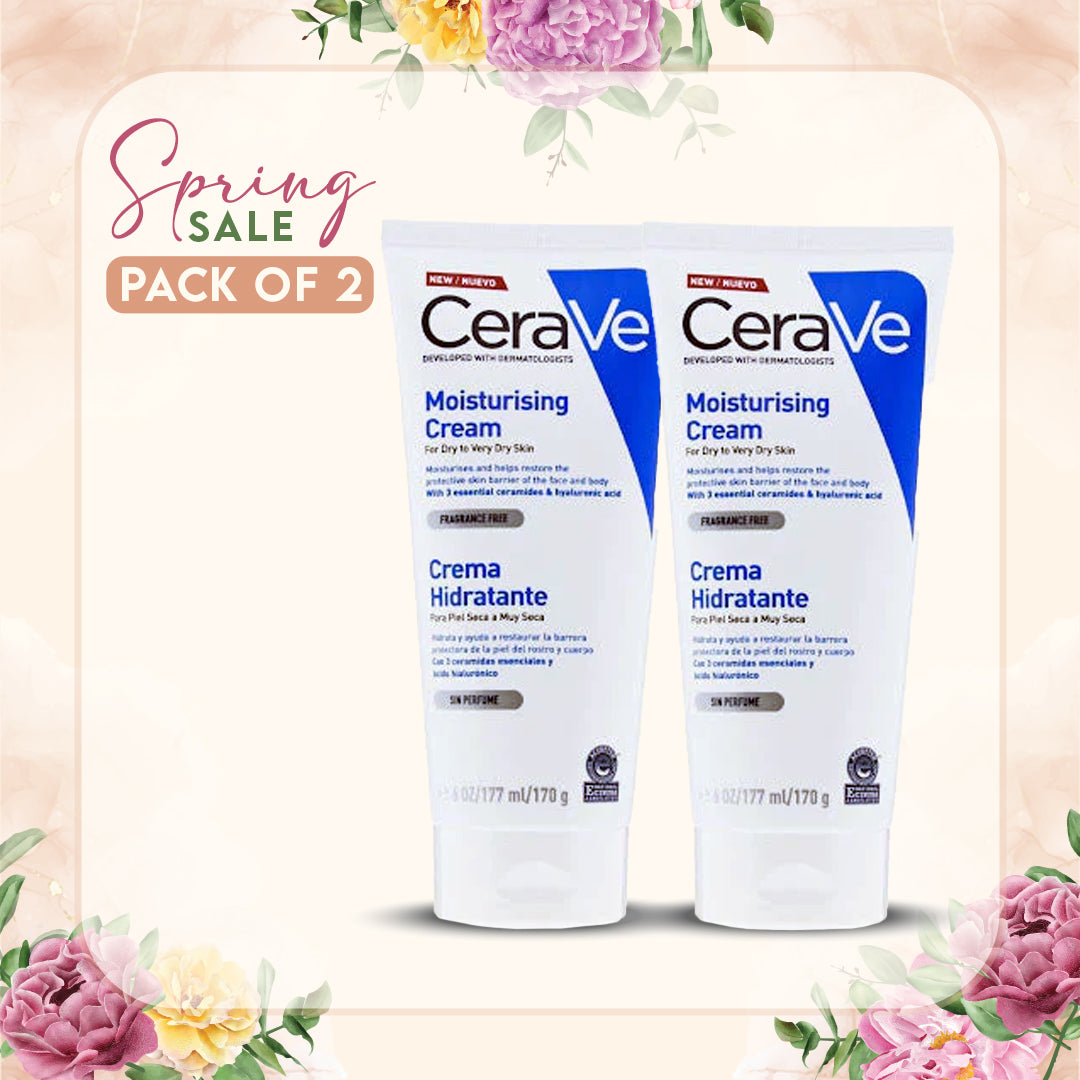 Cerave Dry to Very Dry Skin Moisturising Cream 177ml (Pack of 2)