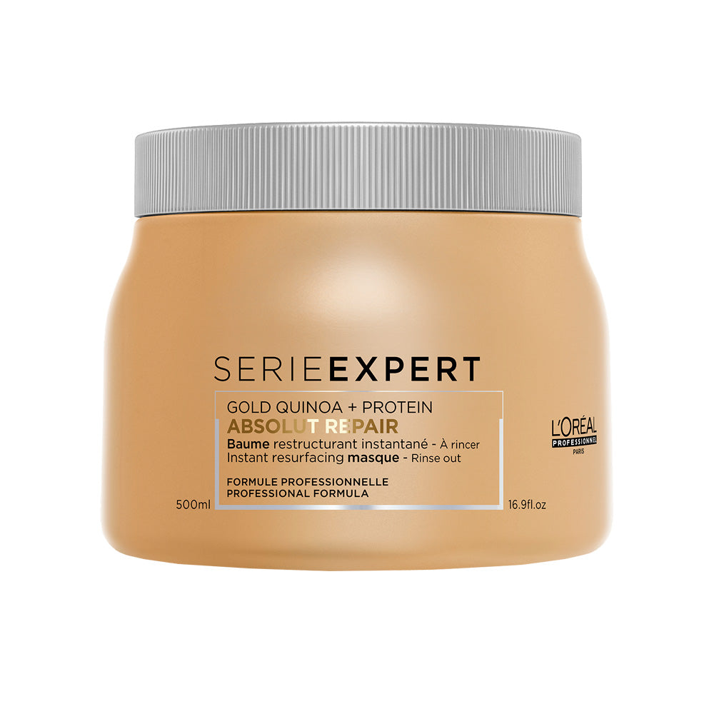 L’Oréal Professionnel | Absolut Repair Golden Mask | For dry & damaged hair | Repairs & Hydrates Dry, Damaged Hair |With Gold Quinoa & Protein | SERIE EXPERT | 500 ml