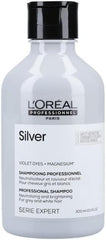 L'Oréal Professionnel Anti-Yellowing Hair Shampoo for White, Grey and Bleached Hair, Violet Pigments, Serie Expert, Silver Shampoo, 300 ml