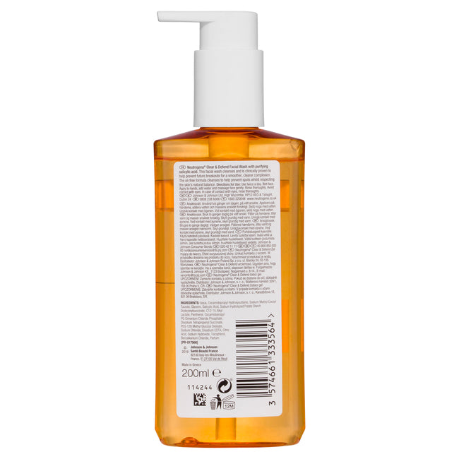 Neutrogena Clear & Defend Facial Wash 200ml