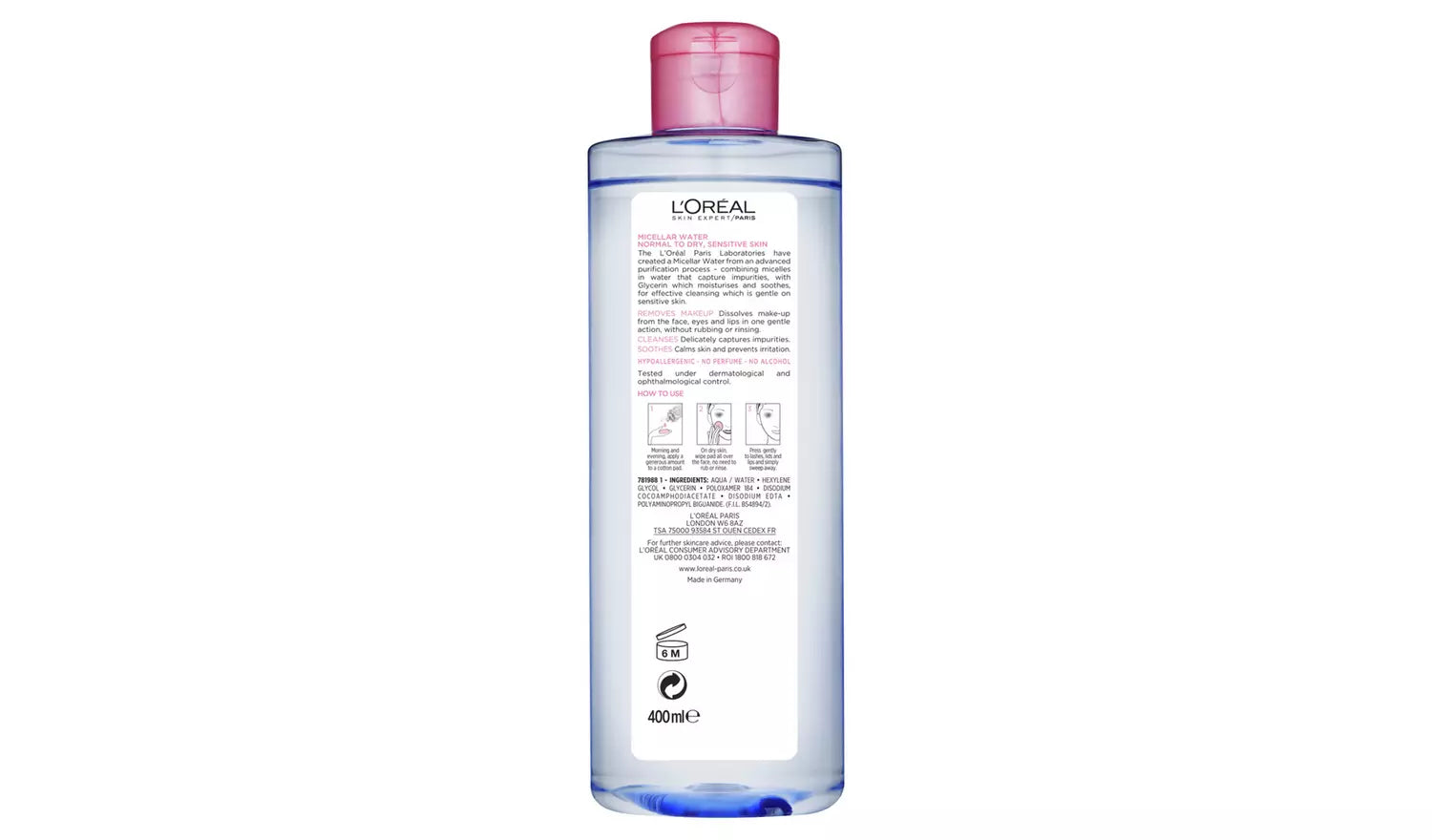 Loreal Micellar Water Makeup Remover 400ml