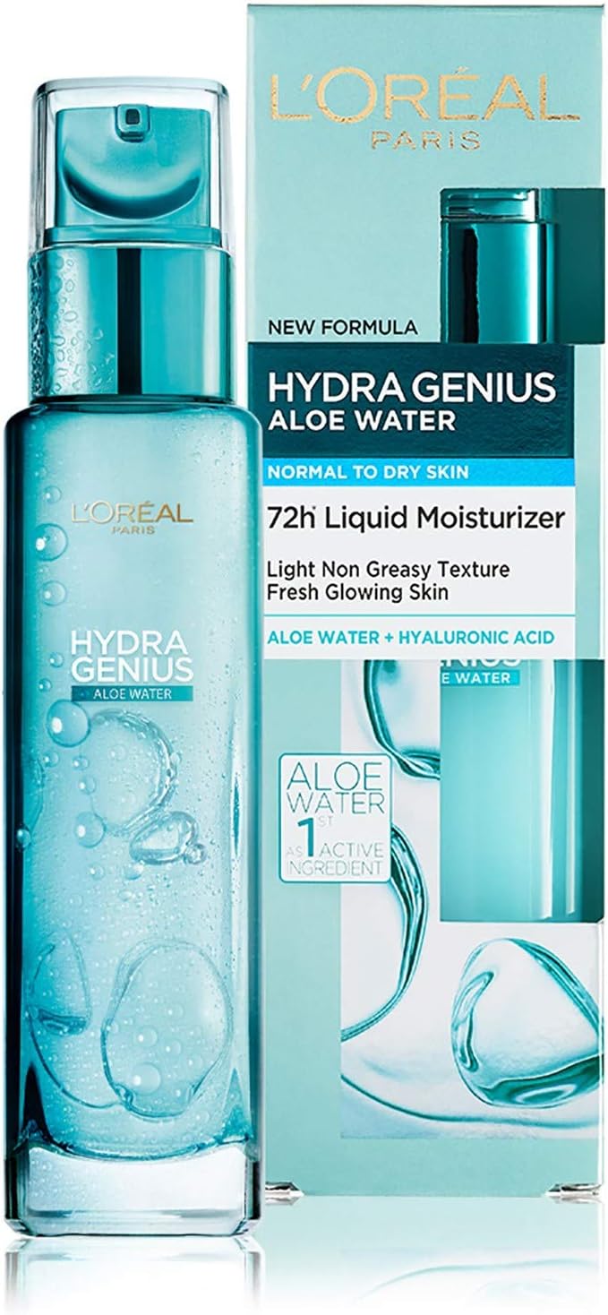 Loreal Hydra Genius 72H Hyaluronic Acid & Aloe Liquid Moisturizer - 70ml