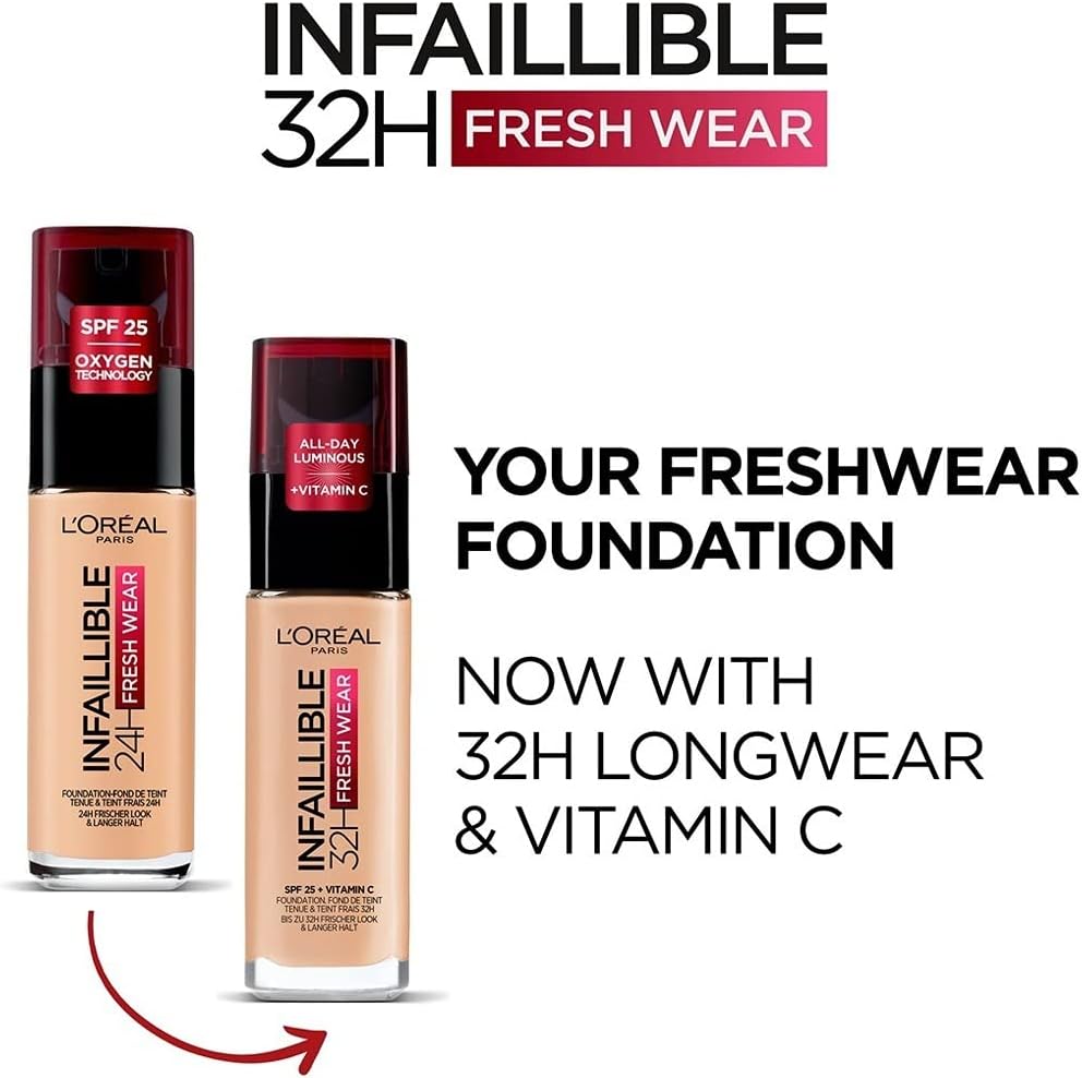 Loreal Infaillible 24H Fresh Wear Foundation - 145 Rose Beige