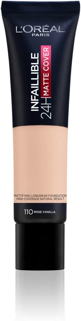 Loreal Infallible 24H Matte Cover Liquid Foundation - 110 Rose Vanilla