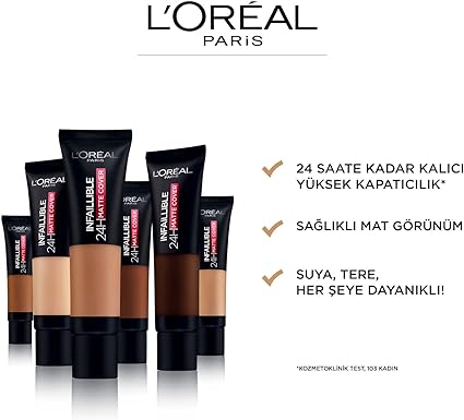 Loreal Infallible 24H Matte Cover Liquid Foundation - 110 Rose Vanilla