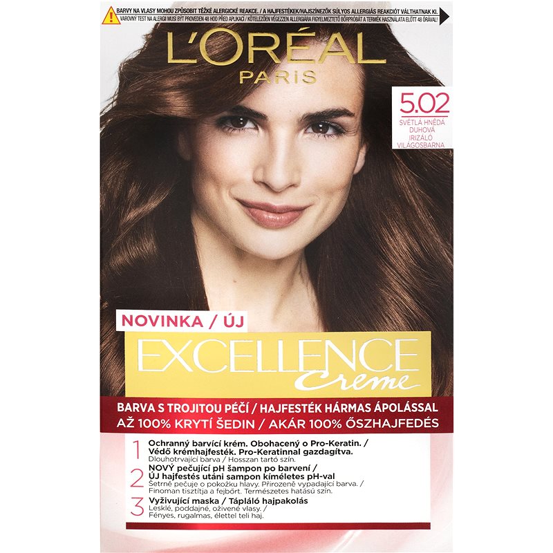 Loreal Paris Excellence Creme Hair Color - 5.02 Light Brown Rainbow