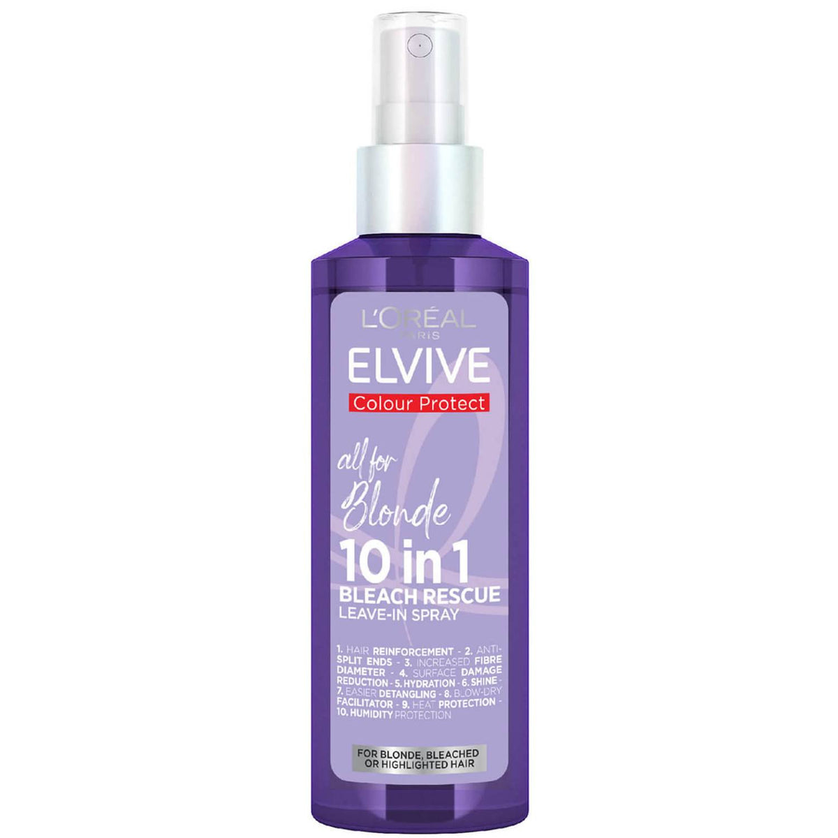 Loreal Elvive Purple 10 In 1 Leave In Protect Hair Spray 150ml