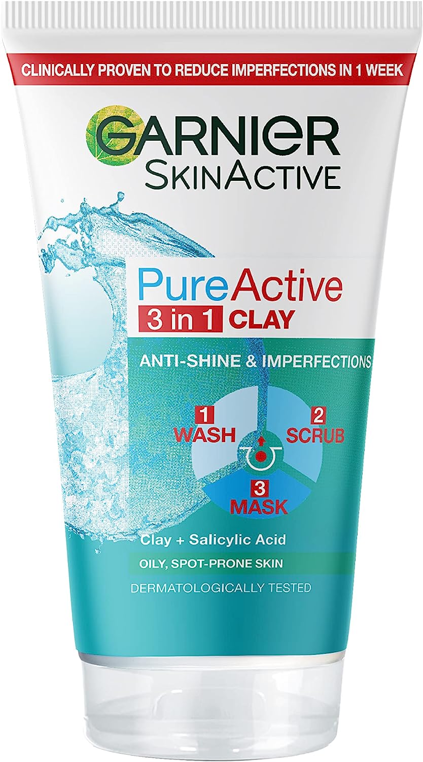 Garnier Pure Active 3 In 1 Cleansing Tube 150ml