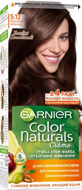 Garnier Color Naturals Permanent Hair Dye - 5.12 Frosty Chocolate - Hair Color