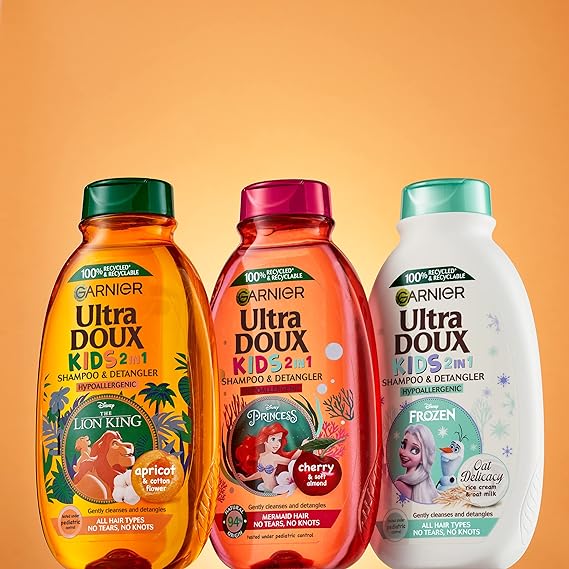 Garnier Ultra Doux 2 In 1 Kid Apricot & Cotton Flower Shampoo 400ml