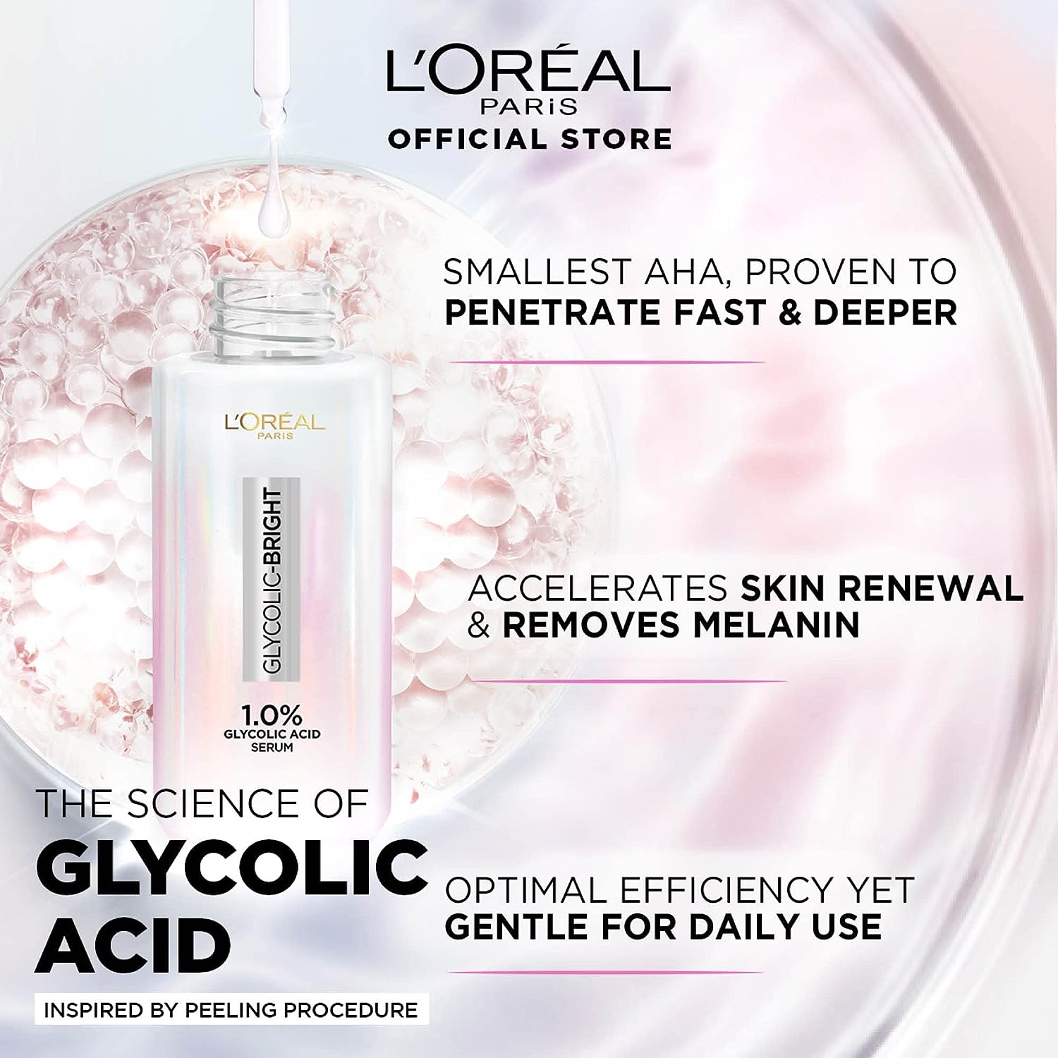 Loreal Glycolic Bright Face Serum 15ml