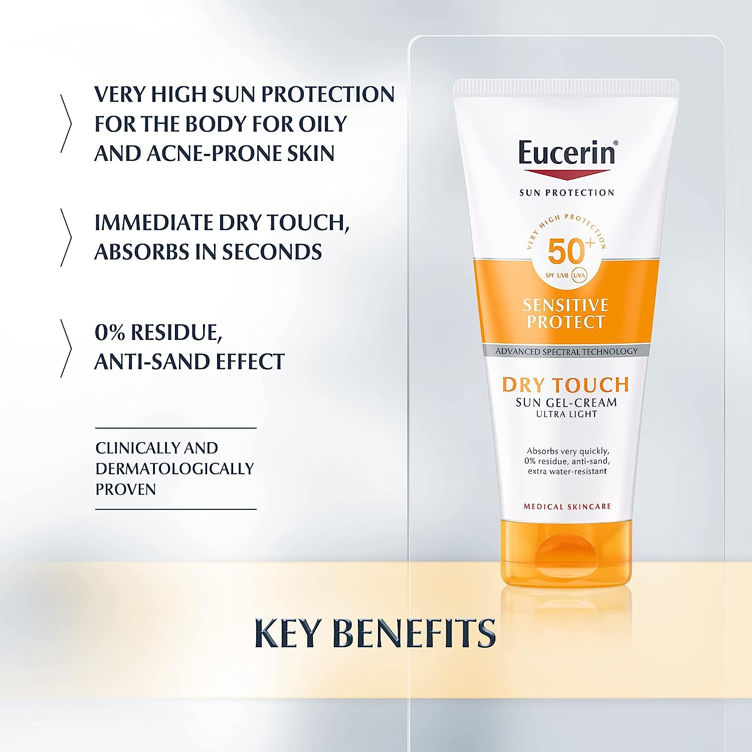 Eucerin Sun SPF50+ Body Gel Dry Touch Cream 200ml