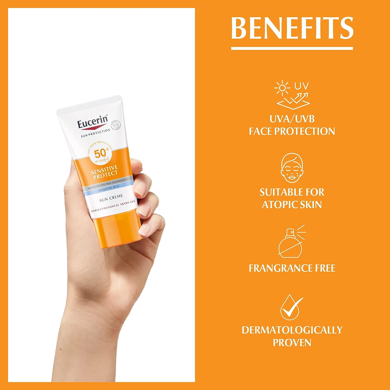 Eucerin SPF50+ Sensitive Protect Sun Cream 50ml