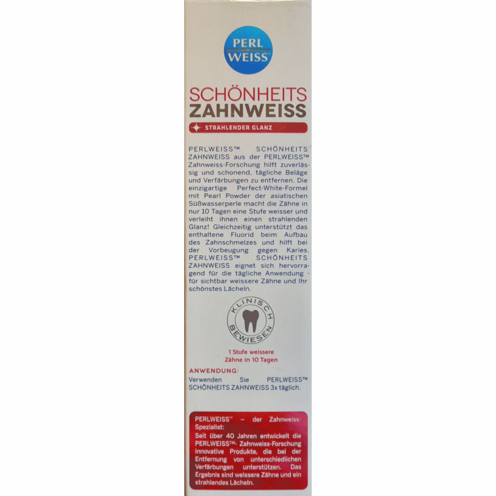 Perlweiss Beauty White Tooth Paste 75ml