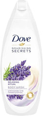 DOVE Relaxing Body Wash With Renew Blend technology, Lavender Oil and Rosemary Extract, With ¼ moisturising cream250ml