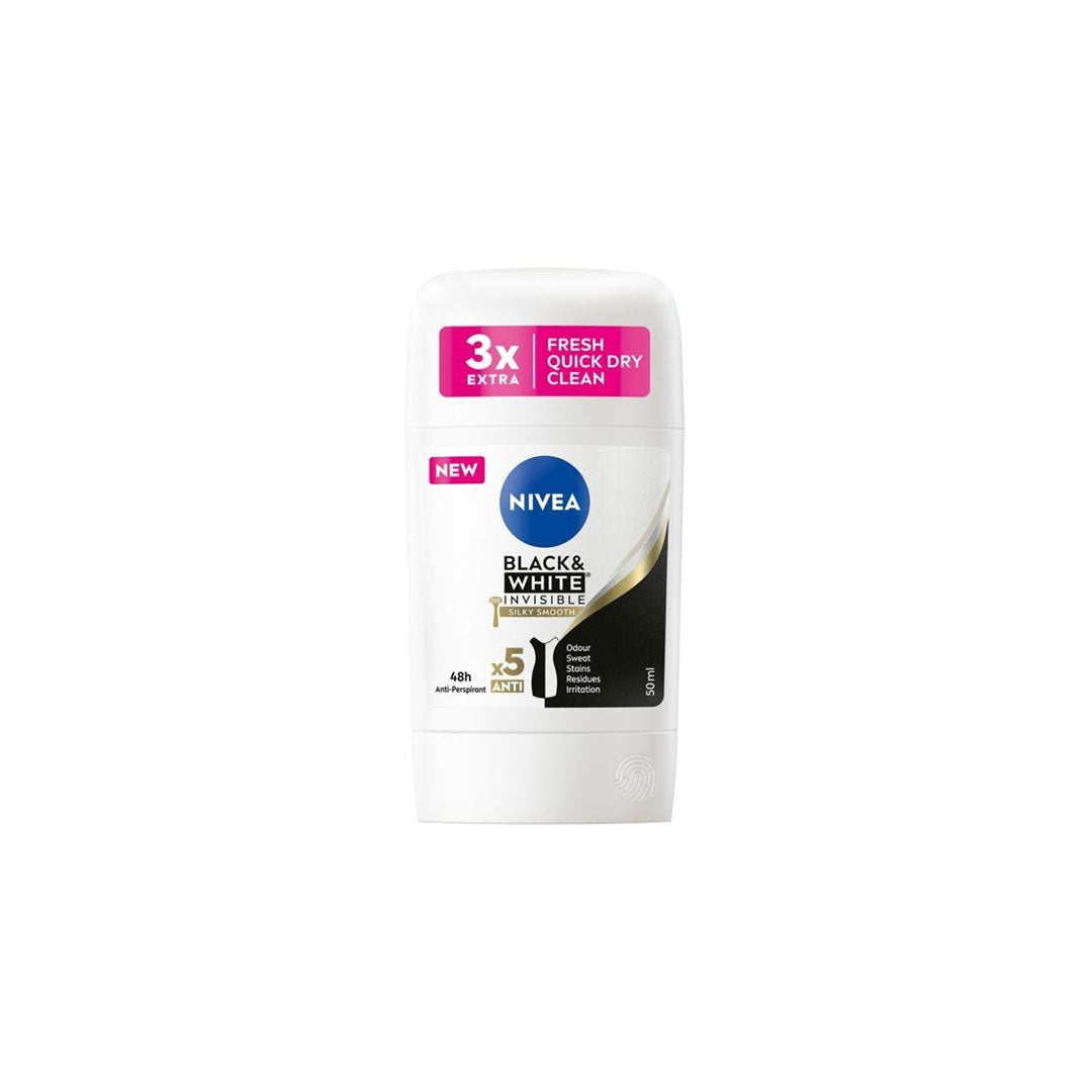 Nivea Black & White Invisible Silky Smooth Deo Stick 50ml