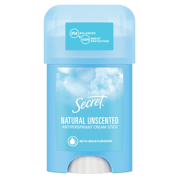 Secret Natural Unscented Cream Antiperspirant  Deodorant Stick 40ml