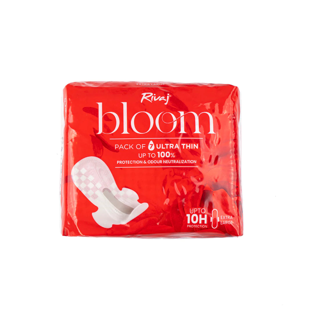 Rivaj Bloom Thin Sanitary Pads 7'S - Single XL