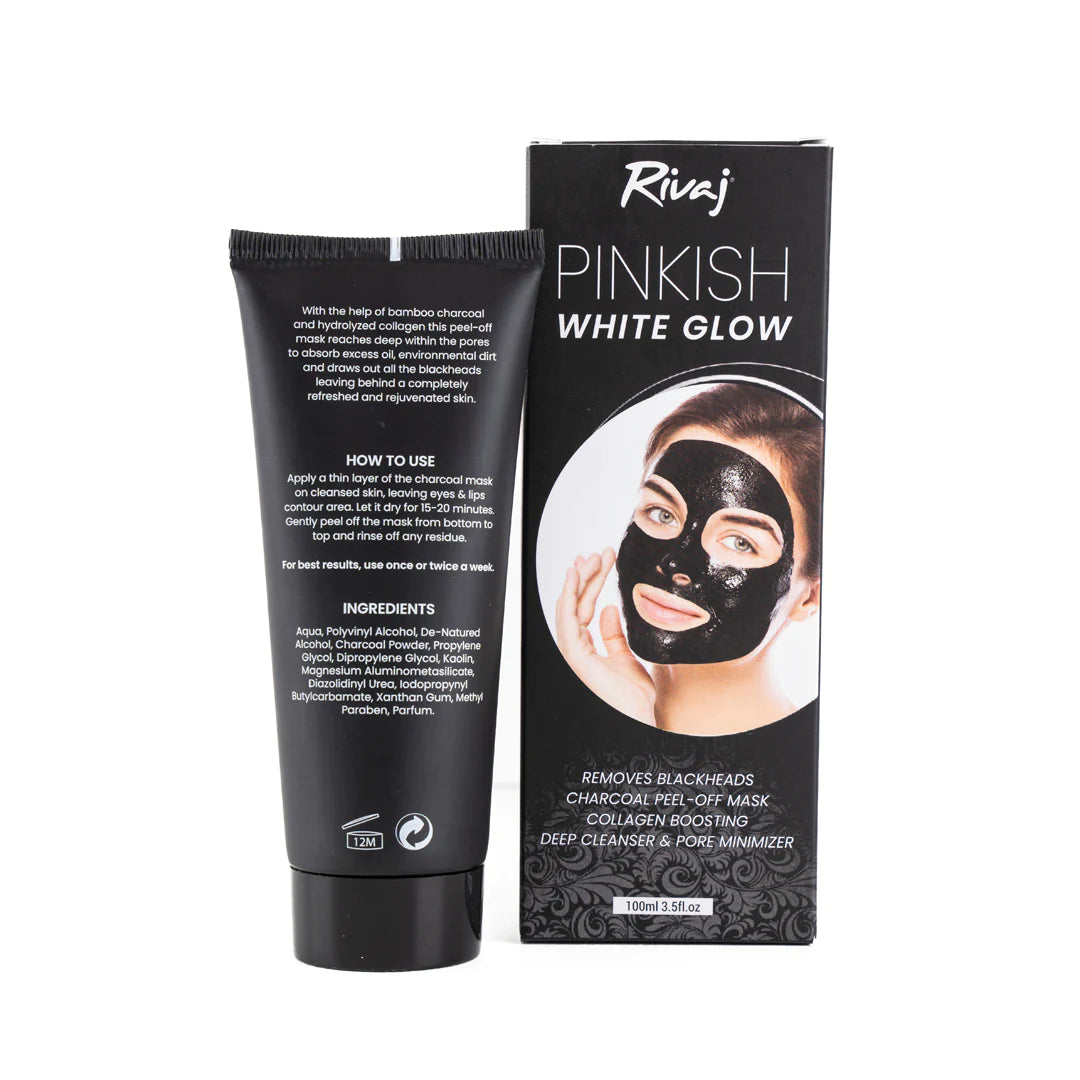 Rivaj Charcoal Pinkish White Peel Off Mask 100ml