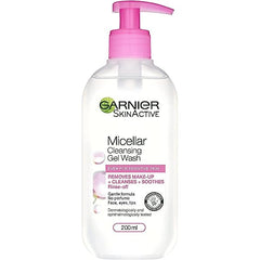 Garnier Micellar Gel Face Wash For Sensitive Skin 200ml, Gentle Face Cleanser & Makeup Remover, Recognised By The British Skin Foundation, Rinse-Off, Non-Drying & Fragrance Free Formula