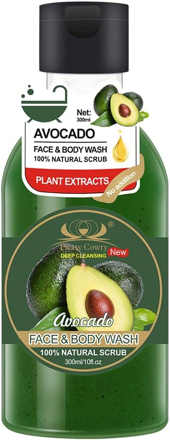 Pretty Cowry Natural Avocado Face and Body Scrub- 300 ML