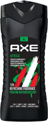 Axe Africa 3 In 1 Body, Face & Hair Wash for Men, Long-Lasting Refreshing Mandarin & Sandalwood Fragrance for Up To 12hrs,Removes Odor & Bacteria, No Parabens, Dermatologically Tested, 400ml