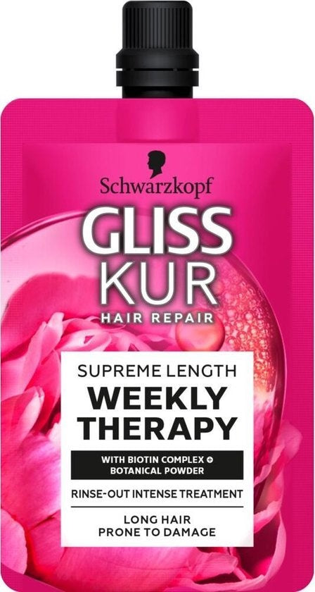 Gliss Kur Weekly Therapy Hair Treatment 50 ML |    العلاج الاسبوعي للشعر جليس كور 50 مل