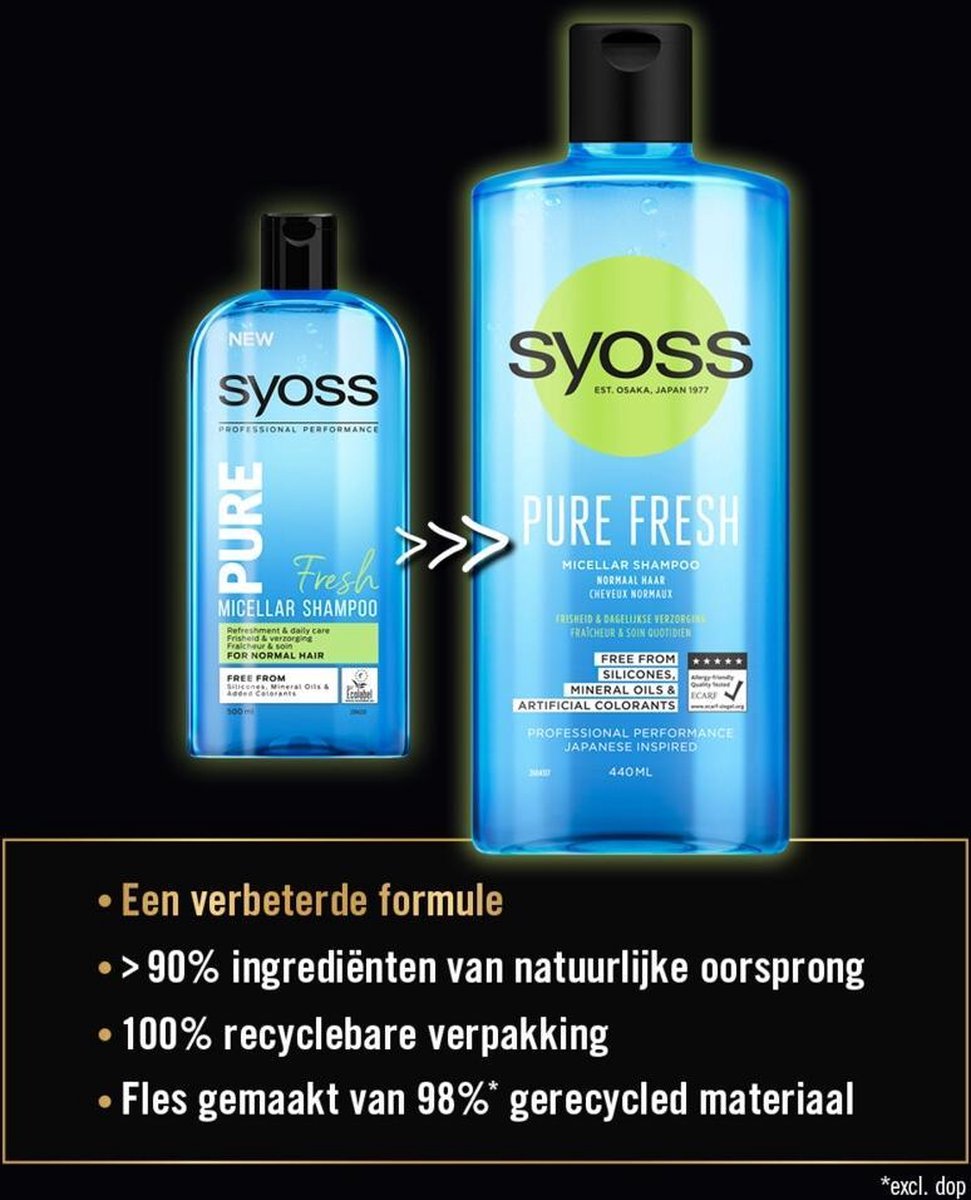 Syoss Pure Fresh Micellar Shampoo 440ml