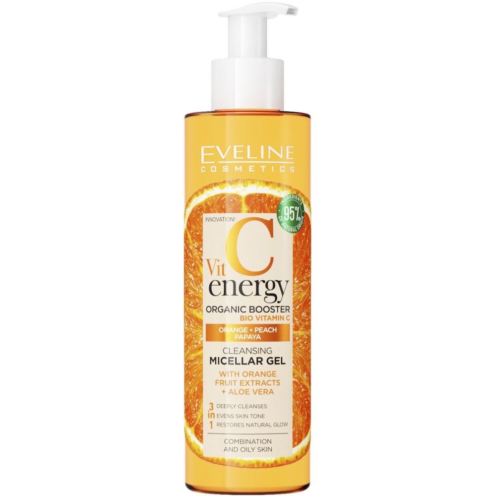 Eveline Vit C Energy 3 In 1 Orange Fruit & Aloe Vera Facial Wash 200ml