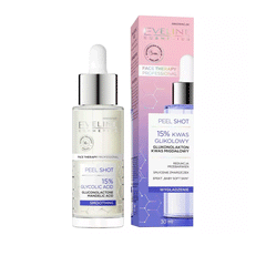 Eveline Therapy Peel Shot Smoothing Treatment 15% Glycolic Acid Face Serum 30ml