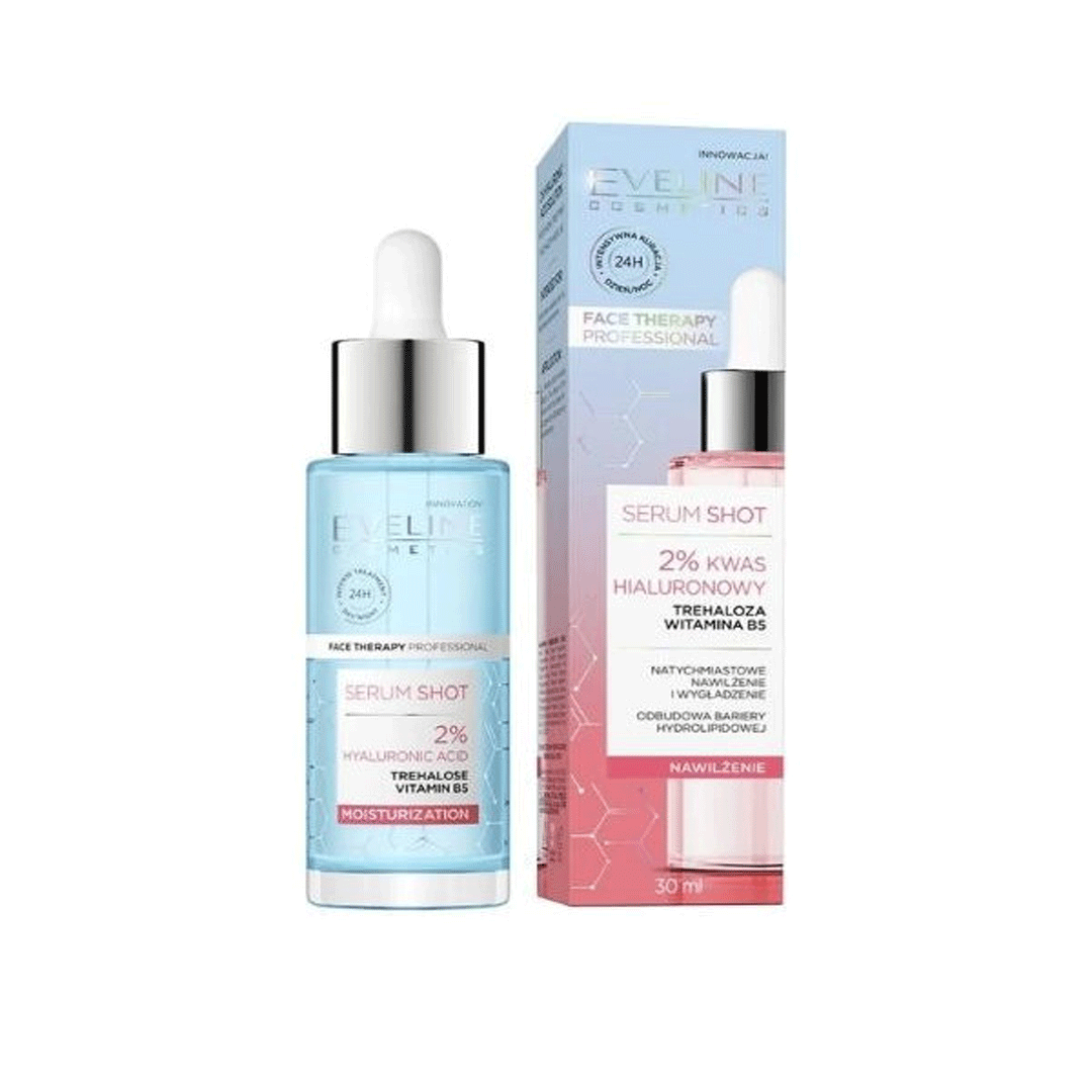 Eveline Therapy Shot Moisturizing 2% Hyaluronic Acid Face Serum 30ml