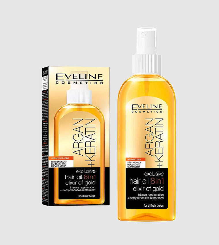 Eveline Argan + Keratin 8 in 1 Hair Oil 150ml