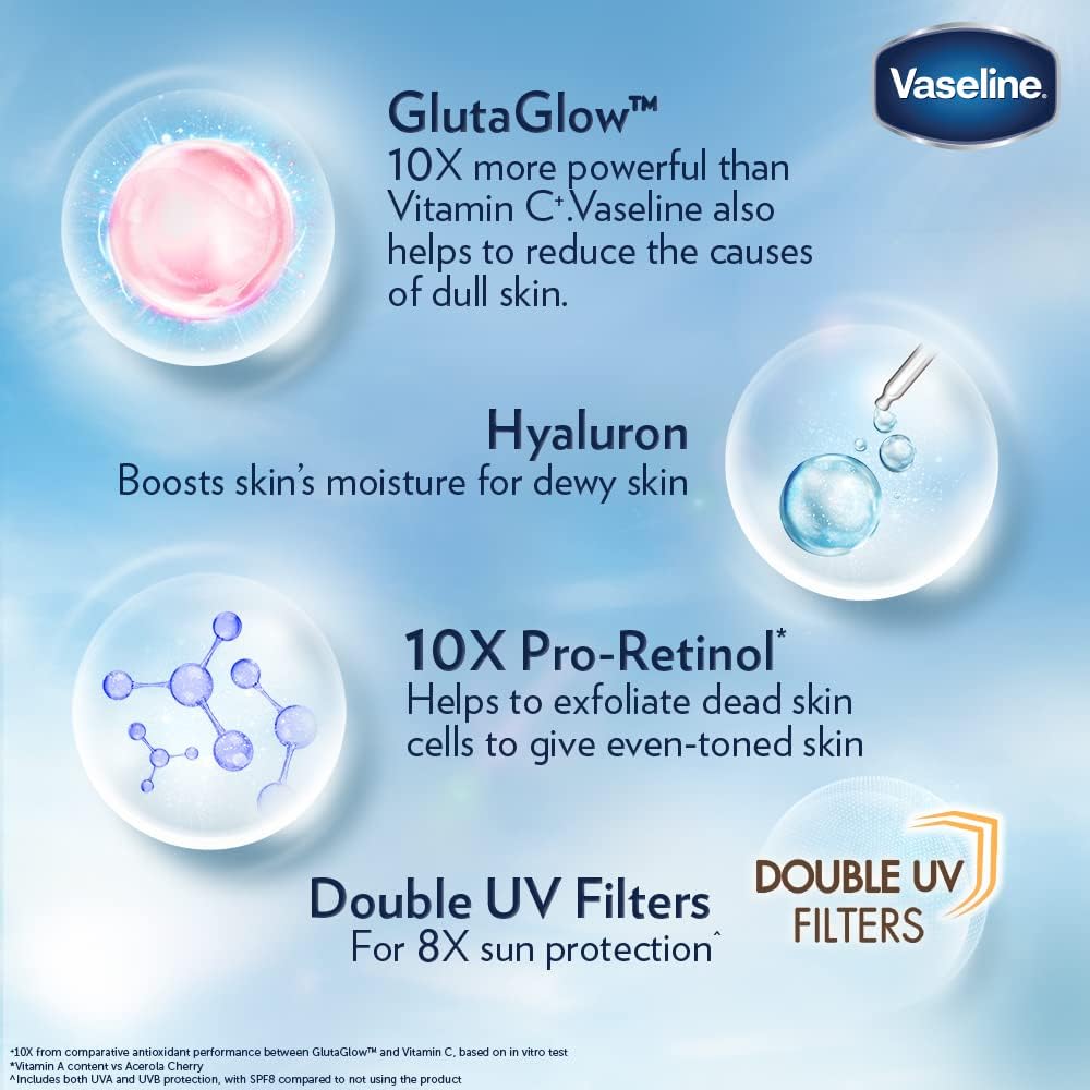 Vaseline Healthy Bright Gluta-Hya Serum Burst UV Lotion Flawless Glow (330ml)