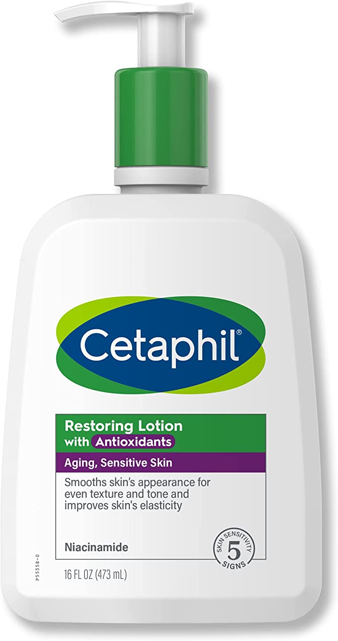 Cetaphil Restoring Lotion With Antioxidant For Aging, Sensitive Skin 16Oz