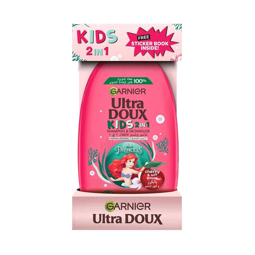 Garnier Ultra Doux Princess Cherry Kids & Sticker Shampoo Set 400ml