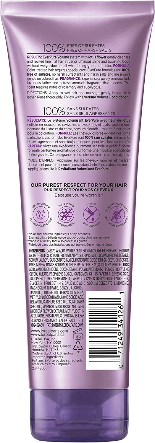 Loreal Everpure Volume Lotus Shampoo 250ml