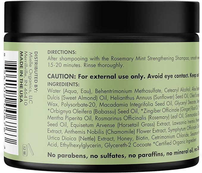 Mielle Organics Rosemary Mint Strengthening Hair Masque 340G